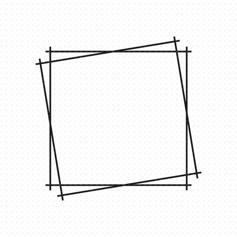 Double Square Frame Svg Png Eps Pdf Files Square Frame Svg Geometric