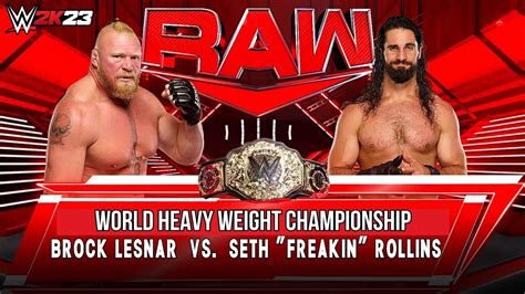 Brock Lesnar Vs Seth Rollins For The Ultimate World Title Showdown