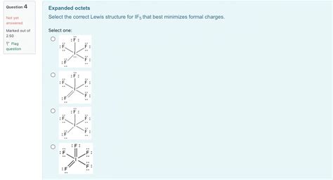 Solved Expanded Octets Select The Correct Lewis Structure