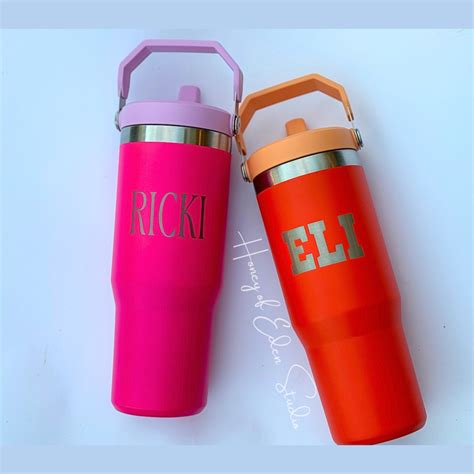 Name Engraved Stanley Laser Engraved Cup Tumbler Custom Laser Engraved Stanley Water Bottle