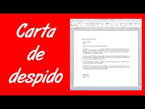 Guía para redactar carta de despido correctamente consejos Punto Once