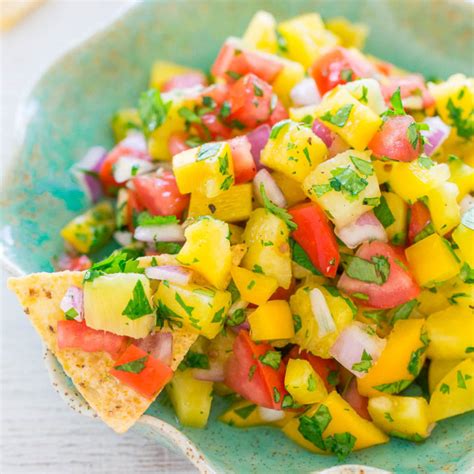 Savory Pineapple Salsa Recipe Averie Cooks