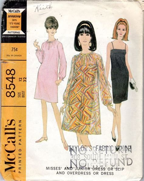 1960s Womens Sheath Dress Slip And Overdress Pattern By Jeaniesshop 7