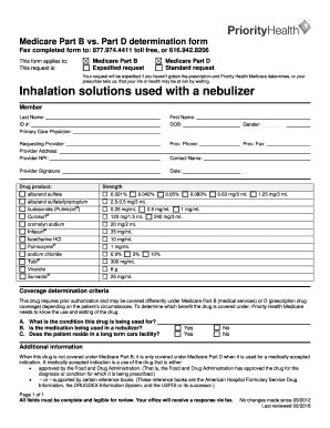 Fillable Online Medicare Part B Vs Part D Determination Form Request