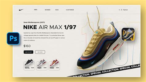 Nike Website Ui Design In Photoshop Photoshop Tutorial Fix My