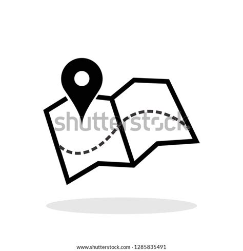 Location Map Icon Flat Style Location Stock Vector Royalty Free