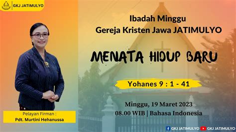 Ibadah Keluarga Intergenerasi Gkj Jatimulyo Maret