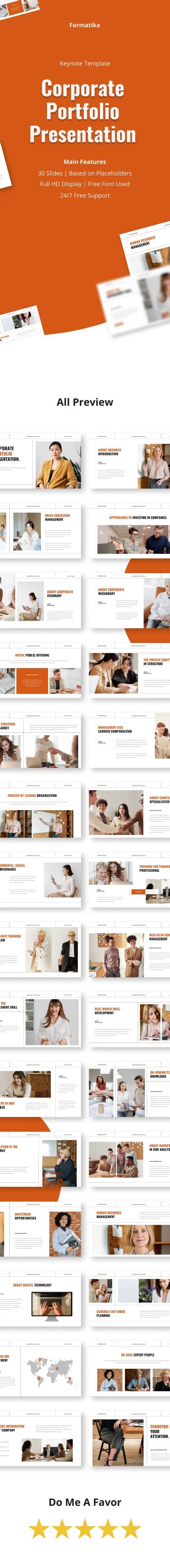 Corporate Portfolio Keynote Presentation Template By Formatika