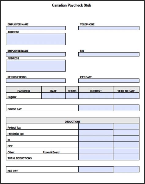 Employee Pay Statement Template - Template 2 : Resume Examples #9x8ravAg3d