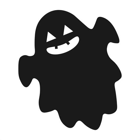 Halloween ghost silhouette. Vector illustration. 10835137 Vector Art at ...