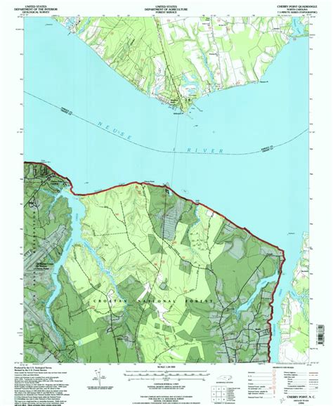 Cherry Point Nc 1994 24000 Scale Map By United States Geological