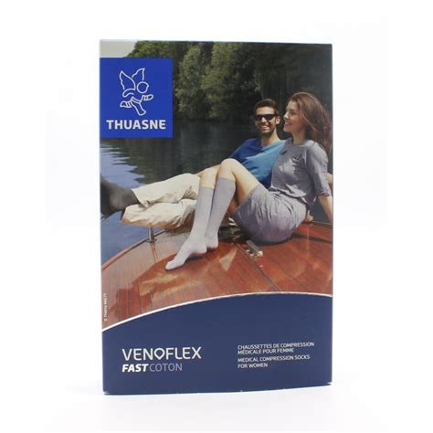 Thuasne Venoflex Fast Coton Chaussettes De Compression Femme Classe 3