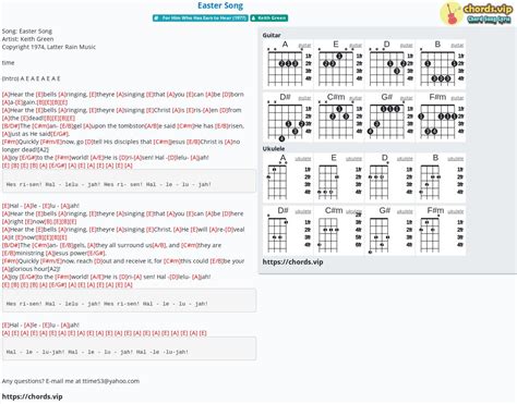 Chord: Easter Song - tab, song lyric, sheet, guitar, ukulele | chords.vip