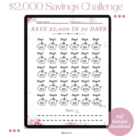 K Day Challenge Printable K Saving Tracker Save K Etsy Australia