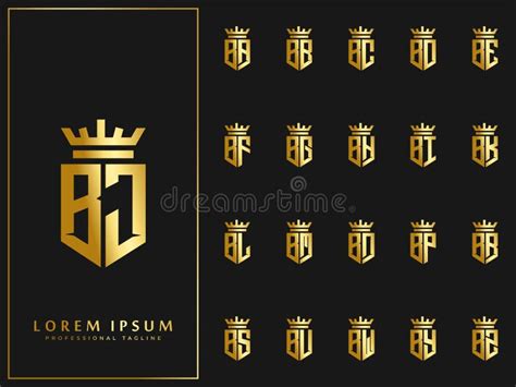 Gold Luxury Shield Letter B Stock Illustrations 241 Gold Luxury