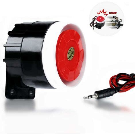 Alarm Dc V Mini Red Wired Horn Siren Sound Alarm System Warning Horn