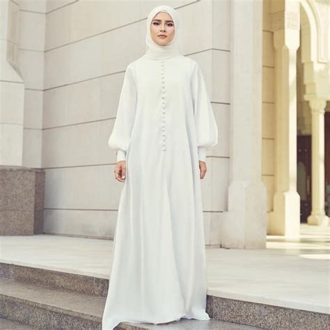 Minimalist Muslimah Wedding Dress Islamic Bridal Dress Nikkah Dress