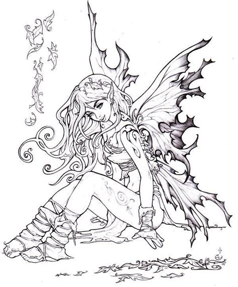 Exotic Dark Fairy Coloring Pages Coloring Pages