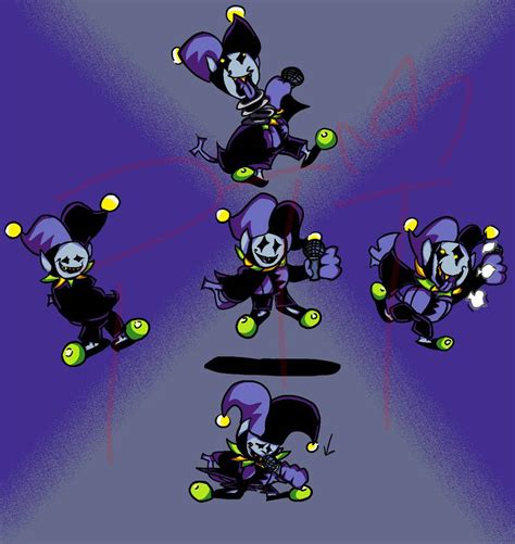 Friday night funkin Jevil sprite sheet by PidgeyTheThief on DeviantArt