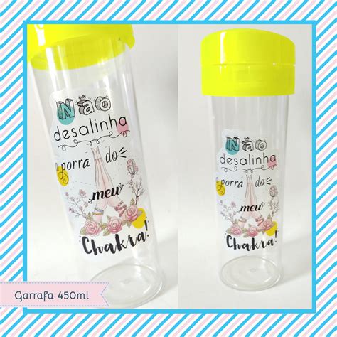 Garrafa Eco Water 450ml Personalizada no Elo7 Ateliê Estória Sem Fim