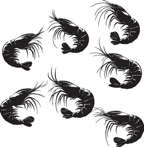 Shrimp Silhouette On White Background Shrimp Logo 44611990 Vector Art At Vecteezy