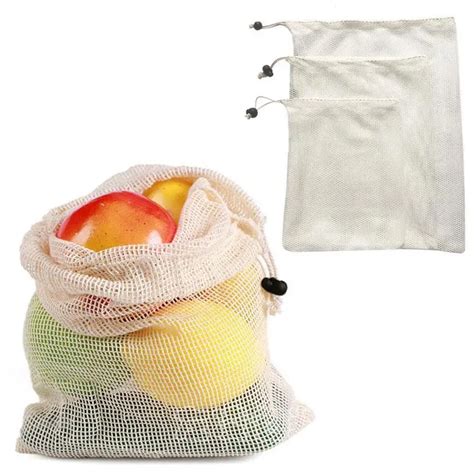 Reusable Mesh Produce Bag Washable Eco Friendly Bags For Fruit