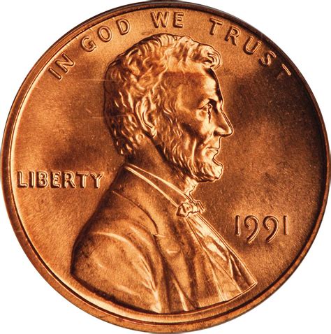 Value of 1991 Lincoln Cents | We Appraise Modern Coins