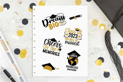 Graduation Png Stickers Graduation 2023 Digital Stickers Etsy