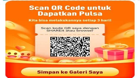 Scan QR Code Untuk Dapat Pulsa Dari APK SHAREit Cara Mudah Selesaikan