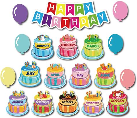 31pcs Happy Birthday Bulletin Board Set Birthday Wall