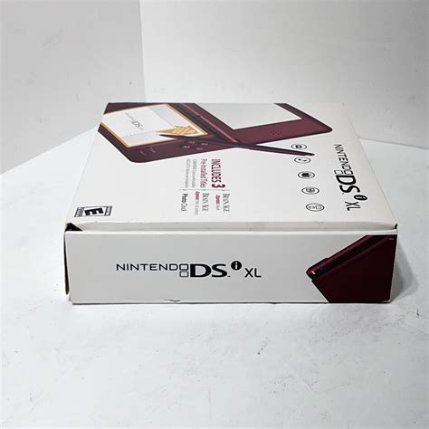 Nintendo DSi XL Burgundy Original Box Only With Inserts Manual Charger