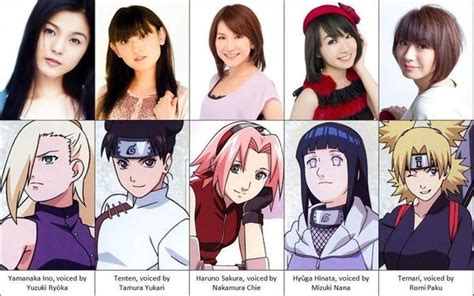 Meet Their Voice Actress Anime Naruto Actresses