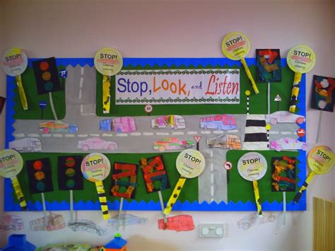 Stop Look And Listen Road Safety Classroom Display Photo Photo