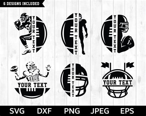 Football Svg Bundle Football Cut File Football Silhouette And Etsy