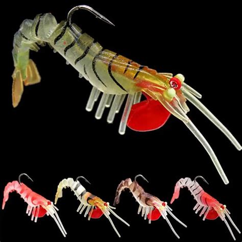 Lumiparty Cm Luminous Soft Shrimp Fishing Lures Artificial Shrimp