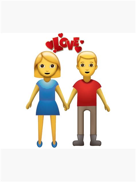 "couple holding hands emoji love" Poster for Sale by massin1 | Redbubble