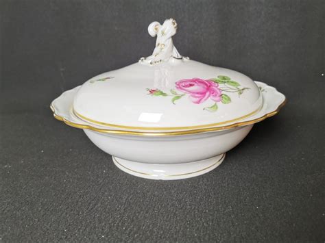 Meissen Tureen 2 Porcelain Large Pink Meissen Bowl With Lid