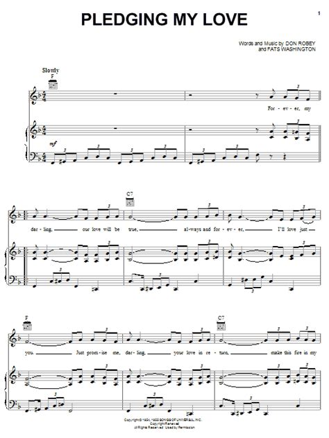 Emmylou Harris "Pledging My Love" Sheet Music for Piano, Vocal & Guitar ...