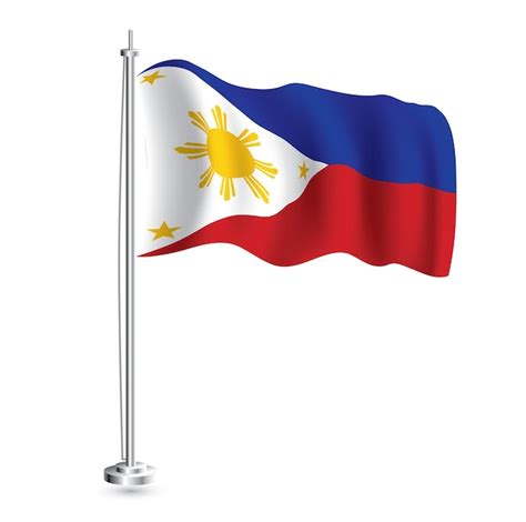 Premium Vector Philippine Flag Isolated Realistic Wave Flag Of