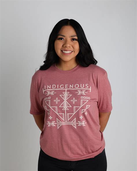 Native American T Shirt Indigenous Geo Design Blush Suite1491