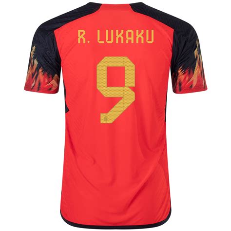 Belgium R Lukaku Home Jersey Authentic Goaljerseys