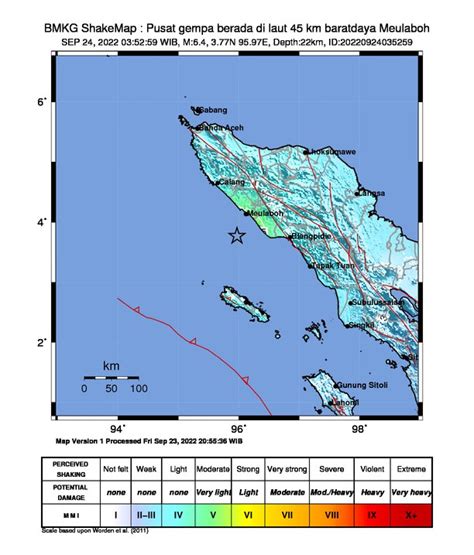 Gempa Aceh Barat Terasa Hingga Ke Sumatera Utara