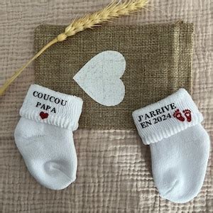 Annonce grossesse originale chaussettes bébé papa papi mamie