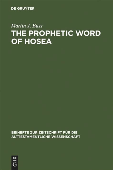 The Prophetic Word Of Hosea