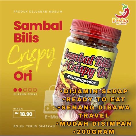 Sambal Bilis Crispy Ori Ready To Eat By Kak Faa Kitchen Mudah Sedap