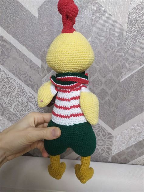 Kogut na szydełku ptak handmade Wielkanoc Maskotka Zabawka Amigurumi