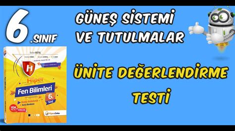 Ünite Değerlendirme Testi Güneş Sistemi ve Tutulmalar Hiperzeka