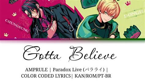 Gotta Believe Amprule Paradox Live Legendado Tradu O Pt