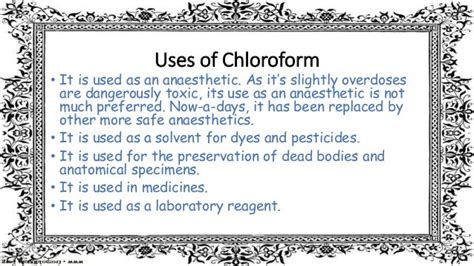 Chloroform - Formula, Preparation, Properties, Uses, History & Facts