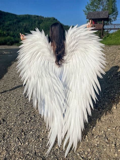 Fluffy White Angel Wings For Women S Photo Shoot Victoria Etsy